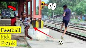Football Kick Prank !! Fake Football Scary Prank  -The Best Funny & Angry Reaction On Public...