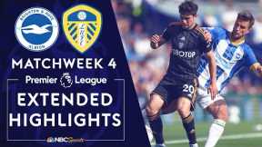 Brighton v. Leeds United | PREMIER LEAGUE HIGHLIGHTS | 8/27/2022 | NBC Sports