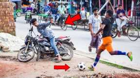 Fake Football Kick Prank !! Football Scary Prank - Gone Wrong Reaction | 4 Minute Fun