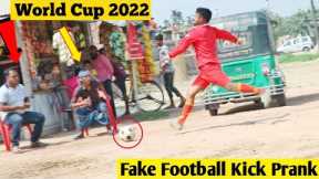 World Cup 2022 ! Fake Football Kick Prank 2022 | Football Scary Prank - Gone Wrong Reaction