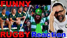 American Reacts to Rugby Funny Sideline Moments!