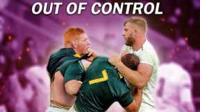 OUT OF CONTROL MOMENTS IN RUGBY | BIG HITS & HARDEST TACKLES