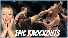 Epic Female MMA Knockouts REACTION!!!