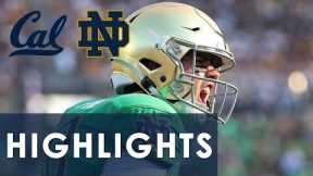 Notre Dame. vs. California | EXTENDED HIGHLIGHTS | 9/17/2022 | NBC Sports