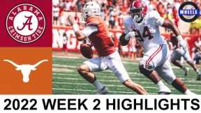 #1 Alabama vs Texas Highlights | College Football Week 2 | 2022 College Football Highlights