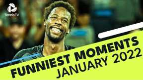 Bird Incidents, Flying Hats, Heads In Bins & SO Much More | January 2022 ATP Funniest Tennis Moments