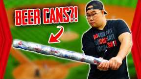 I Made A Baseball Bat Out of Beer Cans To Hit a Home Run?!
