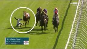 SHOCKING. Christophe Soumillon ELBOWS Rossa Ryan off horse in scary mid-race incident