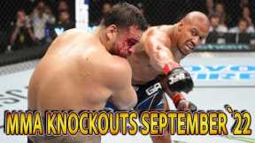 MMA knockouts September 2022