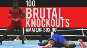 100 BRUTAL Amateur Boxing Knockouts