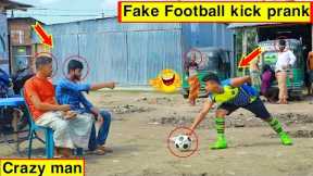 Fake Football Kick Prank 2022 !! so Funny Reaction on public. @Crazy fun Prank