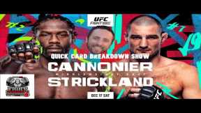 MMAOB Fight Morning Quick Card Breakdown Show w/ MikesMMAPicks UFC Vegas 66: Cannonier vs Strickland