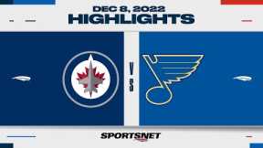 NHL Highlights | Jets vs. Blues - December 8, 2022