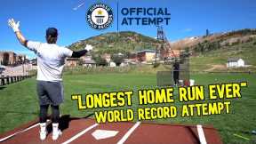 GUINNESS WORLD RECORDS™ attempt for the FARTHEST BASEBALL EVER HIT | backed by @JustBats.com