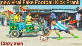 new viral Fake Football Kick Prank || Football Scary Prank-Gone WRONG REACTION | By Razu prank