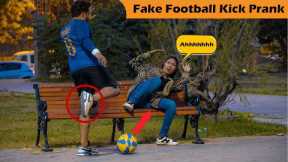 Fake Football Kick Prank - Funny Reactions @crazyhouse786