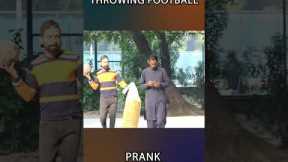 Throwing football prank #shorts #shortvideo #trending #funny