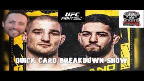 MMAOB Fight Morning Quick Card Breakdown Show w/ MikesMMAPicks. UFC Vegas 67: Imavov vs Strickland