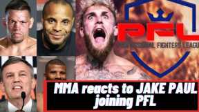 PRO MMA FIGHTERS & BOXERS REACT TO JAKE PAUL SIGNING WITH PFL & BECOMING MMA FIGHTER FROM BOXER