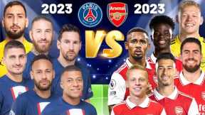2023 PSG 🆚 2023 Arsenal 😲🔥 (Messi, Neymar, Saka, Mbappe, Jesus, Martinelli) 🔥😲 LONG TEAM VS 😲🔥