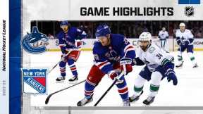 Canucks @ Rangers 2/8 | NHL Highlights 2023