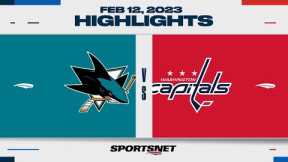 NHL Highlights | Sharks vs. Capitals - February 12, 2023