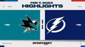 NHL Highlights | Sharks vs. Lightning - February 7, 2023