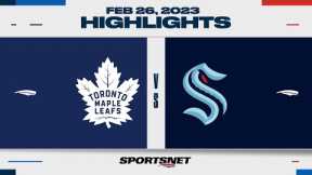 NHL Highlights | Maple Leafs vs. Kraken - February 26, 2023