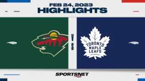 NHL Highlights | Wild vs. Maple Leafs - February 24, 2023