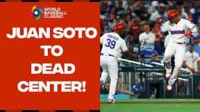 Juan Soto OBLITERATES this ball to dead center in the World Baseball Classic!