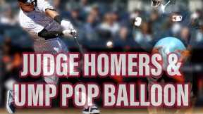 Aaron Judge homers in first at-bat and umpire pops balloon, a breakdown
