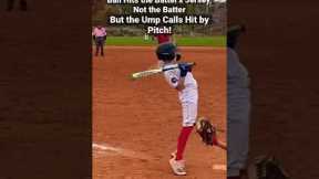 Hit by Pitch Called When Ball Hits the Batter’s Jersey #baseball #shorts #travelbaseball #iq