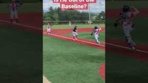 Is He Out of the Baseline? #baseball #shorts #umpire
