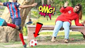 football prank in public#footballskills #viral #viralvideo