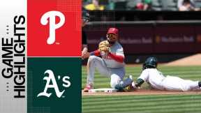 Phillies vs. A's Game Highlights (6/17/23) | MLB Highlights