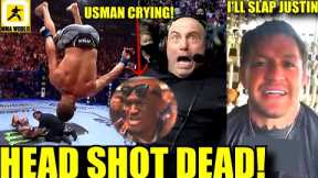MMA Community reacts to BRUTAL HEAD KICK KNOCKOUT in Justin Gaethje vs Dustin Poirier,UFC 291 Result