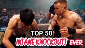 Top 50 Insane One Punch & Head kick  Knockouts | MMA , Kick Boxing , Muay Thai, Bareknuckle