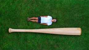 Can I Hit a Home Run with this GIANT Baseball Bat?