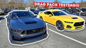 FIRST DRAG RACE in My 2024 Mustang GT!!! VS a Dark Horse! *TESTING The New Drag Pack*