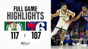 HIGHLIGHTS: Shorthanded Celtics pull out the impressive, hard-fought win on the road vs. 76ers