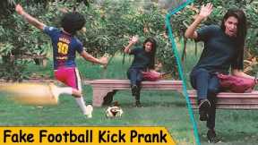 Fake Football Kick Prank - Funny Reactions @CrazyPrankTV