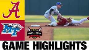 #17 Alabama vs Middle Tennessee Highlights | NCAA Baseball | 2024 College Baseball