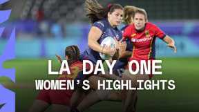 Brazil cause another HUGE shock | LA HSBC SVNS Day One Women's Highlights