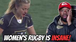 FIRST TIME WATCHING! WOMEN'S RUGBY | INSANE HIGHLIGHTS & BIG HITS! (REACTION)