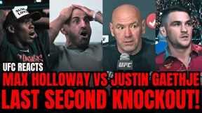 UFC Fighters REACT To Max Holloway vs Justin Gaethje KNOCKOUT!