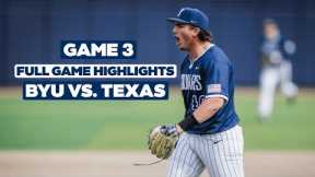 BYU vs. TEXAS  | FULL GAME HIGHLIGHTS | BYU Baseball | GAME 3