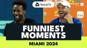 The Worst Serve Ever?! Dimitrov Laughing & Monfils Antics | Funniest Moments Miami 2024