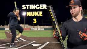 Hitting with the Stinger NUKE 3 | BBCOR Baseball Bat Review