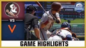 Florida State vs. Virginia Game Highlights | 2023-24 ACC Baseball Championship (Pool Play)