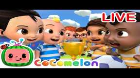 🔴 CoComelon & Friends LIVE Best Kids Songs! - Soccer (Football Song), Wheels on the Bus + MORE